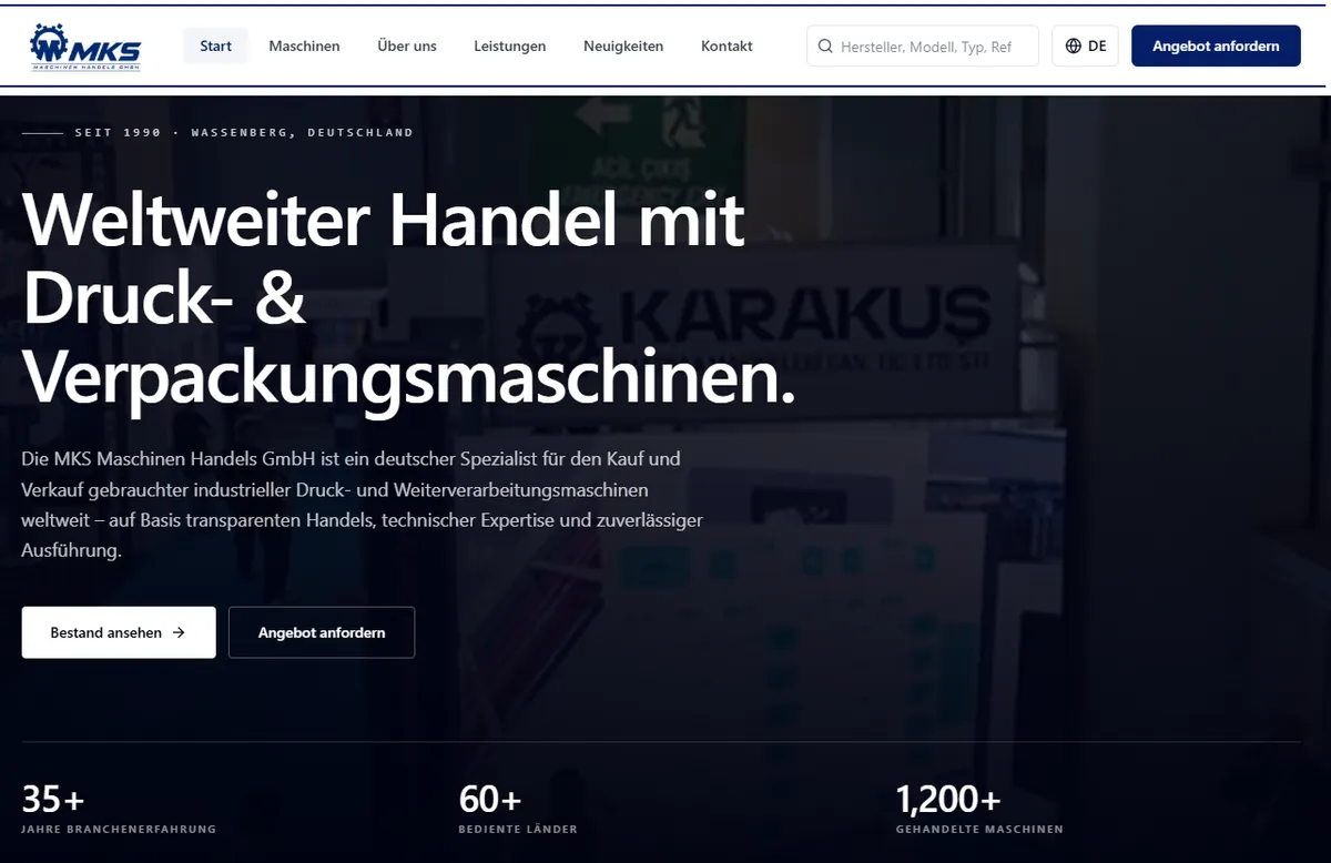 MKS Maschinen Handels GmbH — Maschinenhandel