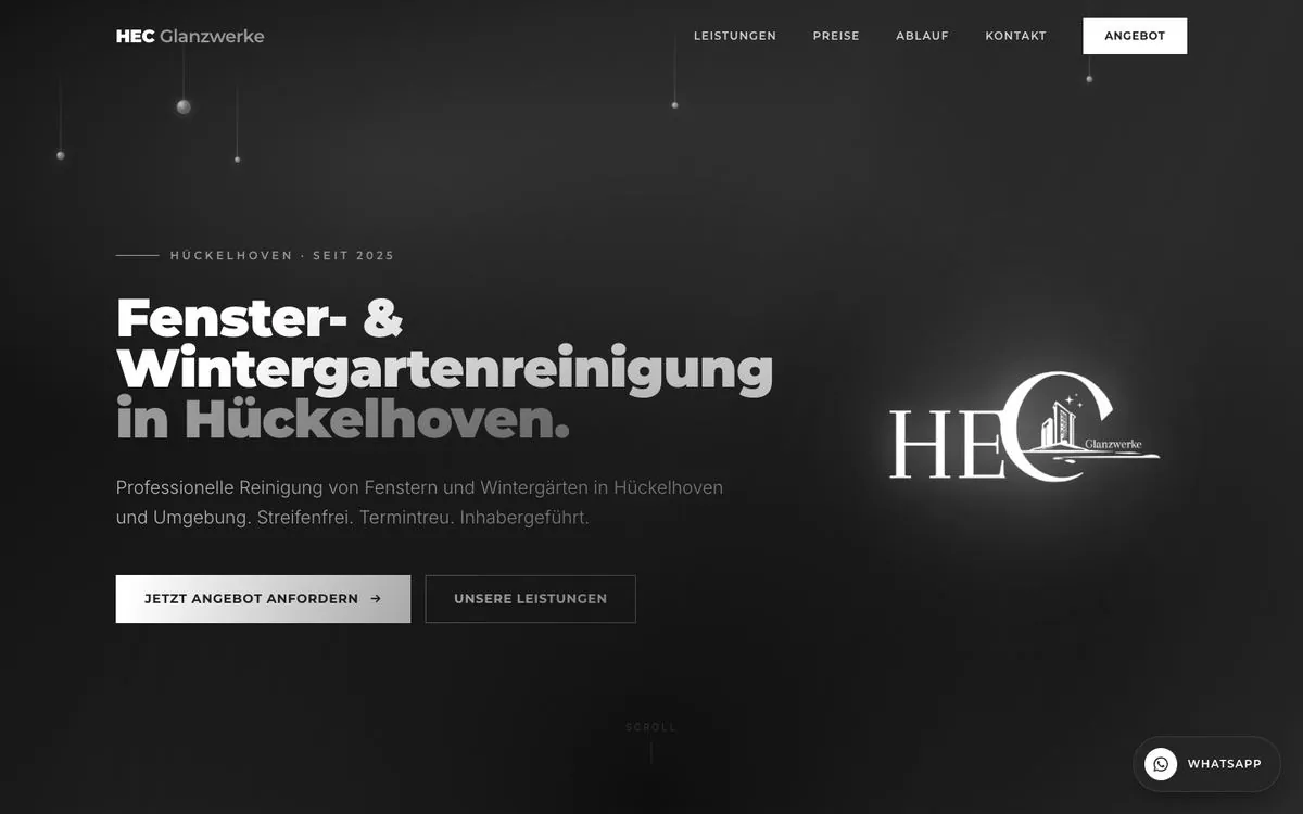 Startseite von HEC Glanzwerke