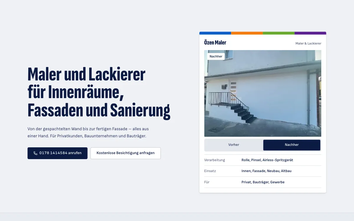 Startseite von Özen Maler